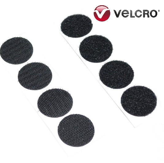 13mm VELCRO® Dots Black & White Self Adhessive Coins HOOK and LOOP