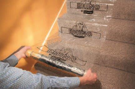 24x50 Foot Clear Carpet Protection Film - Temporary Floor Cover For Remodeling & Moving
