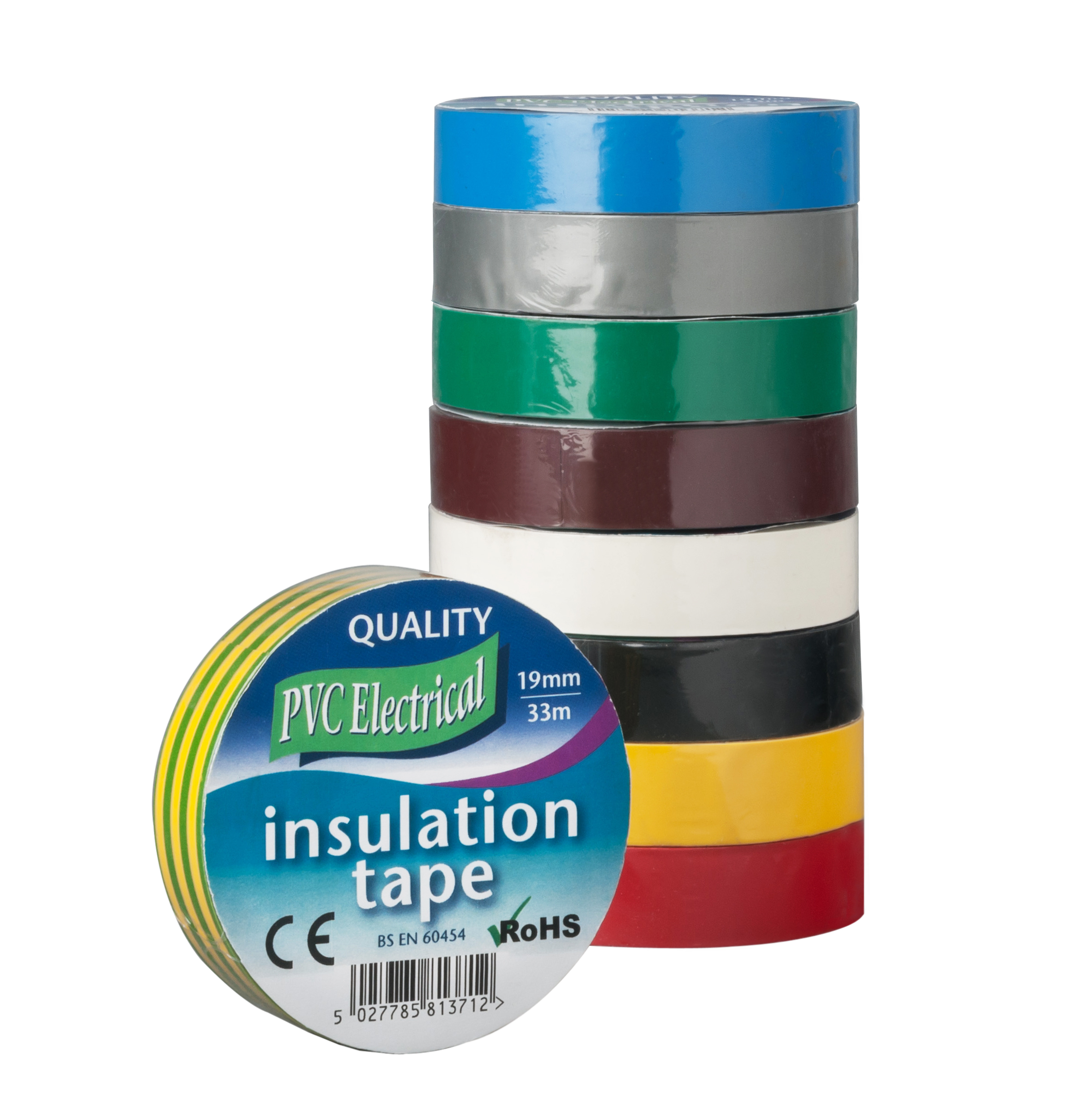 19mm X 33m PVC Electrical Insulation Tape Fosseway Tapes & Fixings
