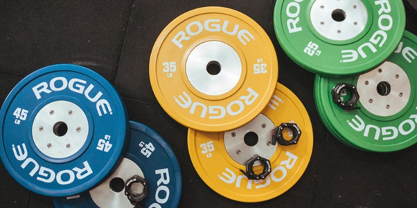 Weight plates put together with odourless glue