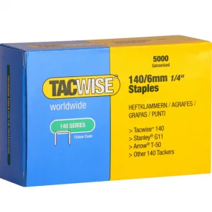 Tacwise Type 140 Staples (5,000 Pack) - 6mm